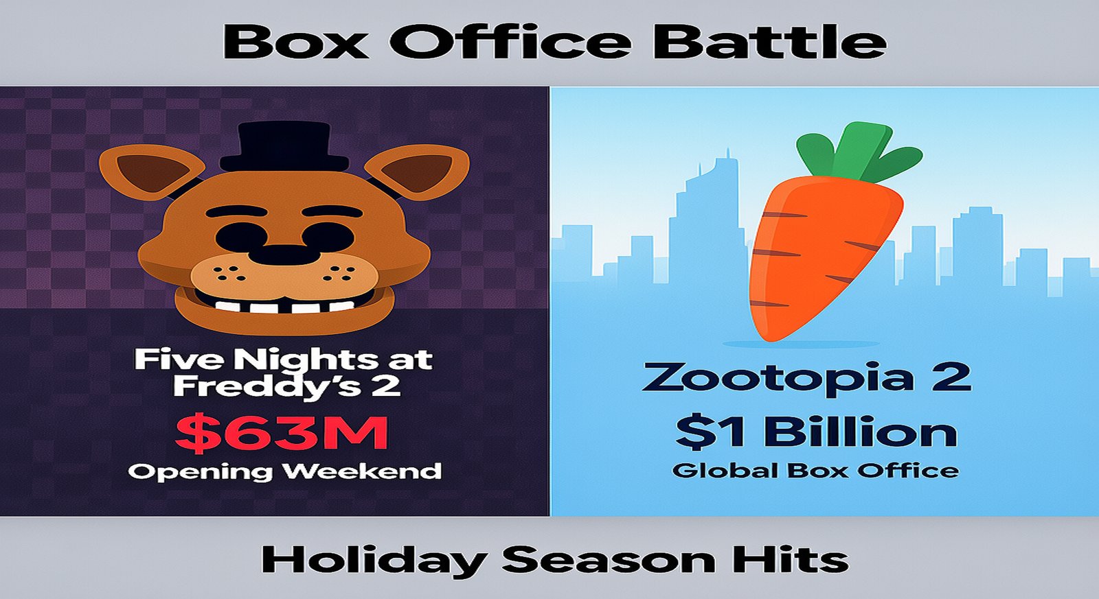 Five Nights at Freddy's 2 Dominates Box Office with $63M Opening | Zootopia 2 Races to $916M Globally