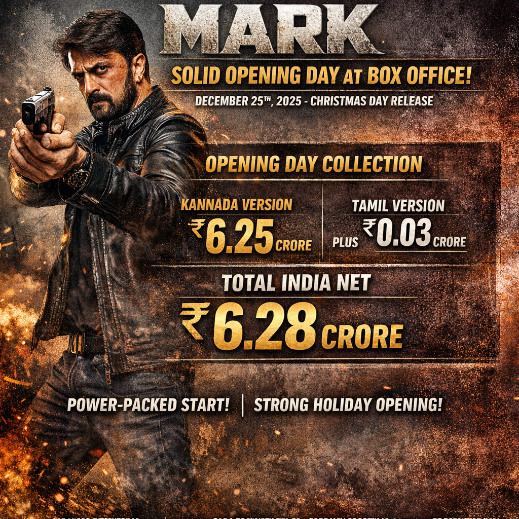 Mark Box Office Collection Day 1: Kichcha Sudeep's Action Thriller Opens with ₹6.28 Crore on Christmas Release