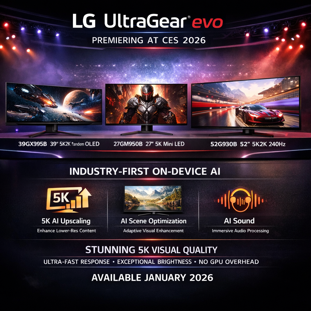 LG UltraGear EVO: Redefining 5K Gaming With World's First AI Upscaling Technology—Complete Guide to Three Flagship Models